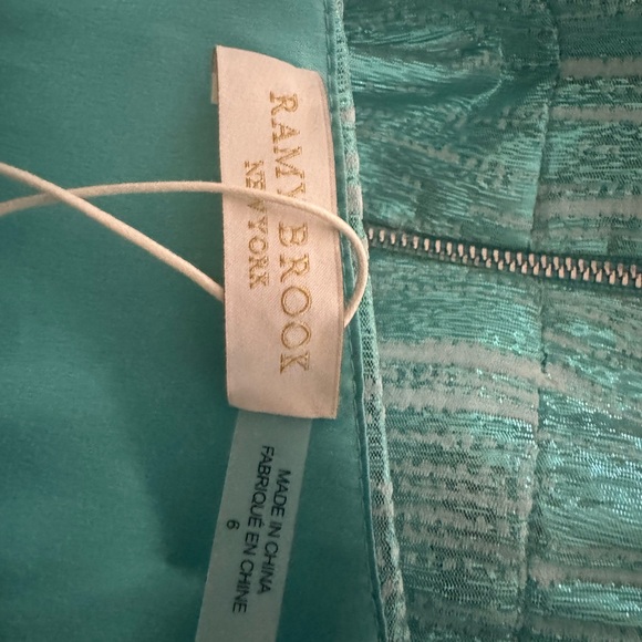 NWT - Ramy Brook Metallic Blue Jumpsuit - Size 6 - Picture 8 of 16